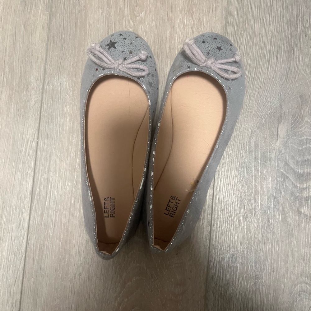 Gray Dress Shoes with Suede-like Finish and Decorative Toe